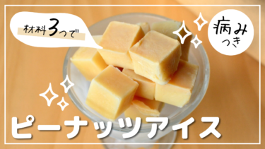 【新感覚アイス】材料３つでピーナッツアイス